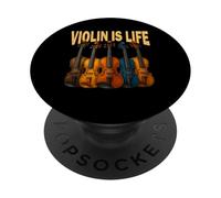 Maglietta Vintage Violino Musica Regalo Violin Is Life PopSockets PopGrip Adesivo
