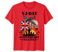 Maglietta VJ Day 80th Anniversary, UK Union Jack, WWII Remembrance, 1945 -...