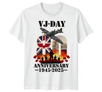Maglietta VJ Day 80th Anniversary, UK Union Jack, WWII Remembrance, 1945 -...