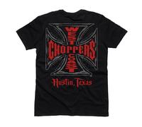 Maglietta WCC West Coast Choppers Cross Solid Nero XL Nero