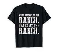 Maglietta What Happens At The Ranch Stays at The Ranch Maglietta