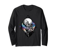 Maglietta Wolf Howling Moon - Retro Wildlife Wolf Nature Maglia a Manica