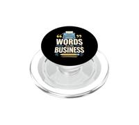 Maglietta WORDS Are My Business Scrittore Autore PopSockets PopGrip per MagSafe