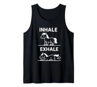 Maglietta Yoga Divertente Inhale Exhale Meditazione Cavallo Canotta