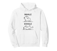 Maglietta Yoga Divertente Inhale Exhale Meditazione Koala Felpa con Cappuccio