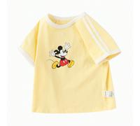 Magliette a maniche corte Disney per bambine Balabala, magliette per bambine per l'estate 2025 9-12M,18-24M,3-4 anni,5 anni,7 anniAnimale,Fumetto,Geometrico,LettereMiscele di cotone