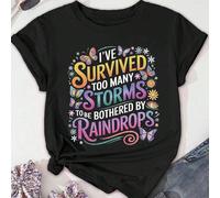 Magliette a maniche corte oversize "Too Many Storms" 0XL,1XL,2XL,3XL,4XLColore unicoTessuto in maglia