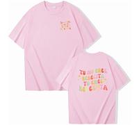 Magliette Bad Bunny Casual Sciolte Magliette Maniche Corte Top Uomo Donna Hip Hop Moda Confortevole Versatile Maniche Corte Magliette Ragazzi Ragazze-Pink||M