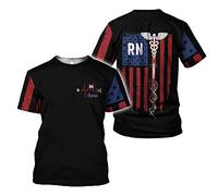 Magliette Basic Personalized Name Nurse Uniform Emergency Medical Technician Maglietta Uomo Manica Corta Maglietta Tee-Shirt Casual Sport Uomo T-Shirt per Hip-Hop, Sport, Palestra 3XL
