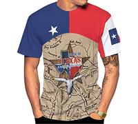 Magliette Basic Personalized Name Texas Flag And Map Dont Mess with Texas 3D Maglietta Uomo Casual Tee T-Shirt Manica Corta Maglietta T-Shirt per Estate, Tutti I Giorni, Corsa L