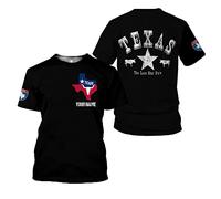 Magliette Basic Personalized Name Texas Flag And Map Dont Mess with Texas 3D Maglietta Uomo Manica Corta Maglietta T-Shirt Girocollo Tee T-Shirt per Relax, Tutti I Giorni, Corsa 3XL