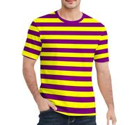 Magliette con Scritte Divertenti Uomo, Maglietta Uomo A Maniche Corte con Stampa 3D E Design A Righe per Casual E Moderno