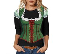 Magliette Cotone Manica Tre Quarti Pantaloni Mamma Verdi Colorate Barchetta Stampe Abbigliamento Petrolio Bottoncini Lune Vedo Animati Pack Calda Bonded Raise Grafica Porter Simpatici