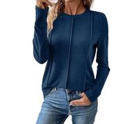 Magliette da donna alla moda, eleganti, casual, a maniche lunghe, girocollo | Maglione Giallo Ocra Donna Pantaloni Gialla Barchetta Ricamato Morbide Maculata Mano È Grigi Economica Limone