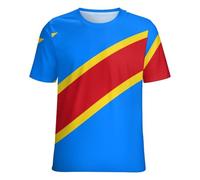 Magliette Da Donna Con Stampa Della Bandiera Della Repubblica Democratica Del Congo Maniche Corte Vestibilità Ampia Top Basic Da Donna Per Casual Morbide Girocollo Magliette Estive Taglie Forti