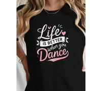 Magliette da donna Material: Organic CottonDetails: PatternedPattern: Solid colorSheer: NoFabric: Medium StretchCollar : Crew NeckType: RegularOperation Instruction: Machine wash or professional clean