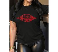 Magliette da donna Material: Organic CottonDetails: PatternedPattern: Solid colorSheer: NoFabric: Medium StretchCollar : Crew NeckType: RegularOperation Instruction: Machine wash or professional clean