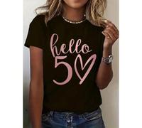 Magliette da donna Material: Organic CottonDetails: PatternedPattern: Solid colorSheer: NoFabric: Medium StretchCollar : Crew NeckType: RegularOperation Instruction: Machine wash or professional clean