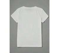 Magliette da donna Materiale: 100% cotonePuro: NoTessuto: Elasticizzato leggeroStile colletto: GirocolloStile: CasualVestibilità: RegularMetodo di tessitura: Tessuto a magliaTipo di stampa: Stampa pos