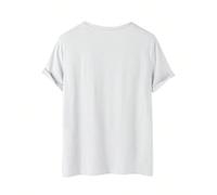 Magliette da donna,Women'S Christmas Santa & Snowman Print T-Shirt, Casual Round Neck Short Sleeve Tee, 100%Cotton Stretch Knit Fabric, Festive Holiday Top for Spring/Summer/autumn Materiale: CotoneDe