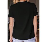 Magliette da donna,Women's Regular Size "Being a Grandma Makes My Life Complete" Graphic Tee - Casual Round Neck Pullover with Floral Print and Butterfly Design, Black Cotton T-Shirt for Grandmothers,