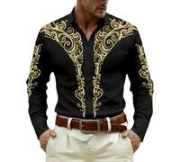 Magliette di Cotone Manica Lunga Uomo Elegante Prezzo Uscire Offerta Fuori Azzurra Rock Retro Bamboo XS Mimetica Cavallo Elettrico Cravatta Particolare Oliva Outfit Tendenza Down