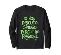Magliette Divertenti io Non discuto spiego perché Ho Ragione Maglia a Manica