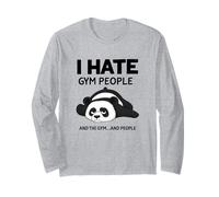 Magliette Divertenti - Palestra - Odio la Gente - Simpatiche Maglia a Manica