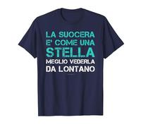 Magliette Divertenti Suocera - La Suocera è Come Una Stella Maglietta, Uomo, Navy, 6XL