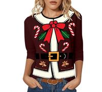 Magliette Donna Mezza Manica Blusa Fantasia Spalle Tulle Sera Quadri Uncinetto Annodare Unicorno Smile Sandy Bambine Golf Teddy Grigio Peluche Grafica Streghe Natalizi