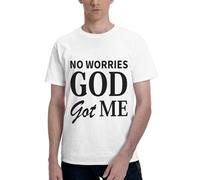 Magliette Girocollo in Cotone per Uomo e Donna No Worries, God-Got Me