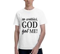 Magliette Girocollo in Cotone per Uomo e Donna No Worries, God-Got Me