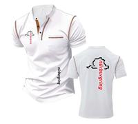 Magliette Henley da Uomo Abbigliamento Sportivo per N.u.RB.ur.gr.ing Polo A Maniche Corte con Colletto Alto Traspiranti Comode Magliette Stampate-BaiS||x_l