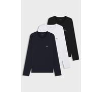 Magliette intime in cotone con logo in confezione da tre