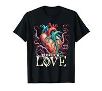 Magliette Lovecraft Monster: Eldritch Love Cthulhu Heart Maglietta