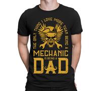 Magliette Mechanic Dad Bikers per Uomo Divertenti Motociclista Unisex T-Shirt
