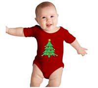 Magliette natalizie festive per tutta la famiglia come coppia armoniosa abiti genitori bambino arrampicata tuta, Colore: rosso, 72