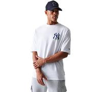 New Era - NY Yankees - T-shirt oversize bianca con stampa di cibo-Multicolore XL