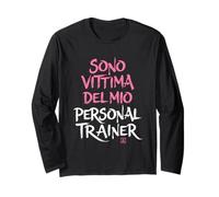 Magliette Palestra Divertenti Donna Vittima Personal Trainer Maglia a Manica