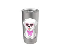 Magliette per cani per donne e uomini con pomchi zampa cuore mamma cane divertente cane Bicchiere termico in acciaio inox doppia parete