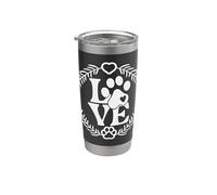 Magliette per cani per donne e uomini con pomchi zampa cuore mamma cane divertente cane Bicchiere termico in acciaio inox doppia parete