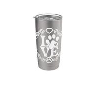 Magliette per cani per donne e uomini con pomchi zampa cuore mamma cane divertente cane Bicchiere termico in acciaio inox doppia parete
