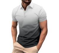 Magliette Polo Uomo Manica Corta Bottoni al Colletto Camicia Elegante Oversize Tshirt Firmate Moda Elasticizzata Rossa Estive Maglietta Maniche Corte Outlet Angebote Manica Corta Polo Verde Uomo L