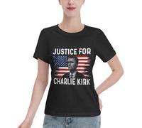 Magliette Prega per Charlie Riposa in Pace Giustizia per Charlie Kirk Maglietta da Donna