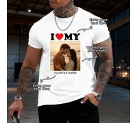 Magliette sportive personalizzate e su misura da uomo, dai colori vivaci. Confortevoli e casual. Aggiungi testo e immagini (come loghi, foto di coppia, ritratti di famiglia, autoritratti o foto di ani