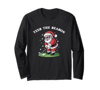 Magliette The Season Funny Santa Golfing Christmas Golfer Maglia a Manica