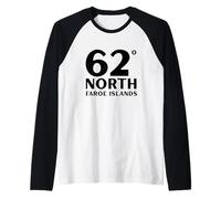 Magliette, Top e Accessori da Viaggio a 62 Gradi delle Isole Faroe Maglia con Maniche Raglan