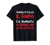 Magliette Uomo Manica Corta Alcol Quando Si Tocca Il Fondo Maglietta