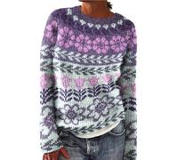 Maglioncini Donna Maglioni Colorato Oversize Irlandese Comodo In Cashmere Maglione Lungo Da Donna Maglioncino Senza Cappuccio Aperto Felpe Elegante Caldo Pullover Morbido a Maglia a Righe Invernale
