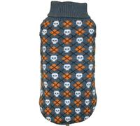Maglioncino a collo alto Halloween modello Tricky skulls per cani Croci